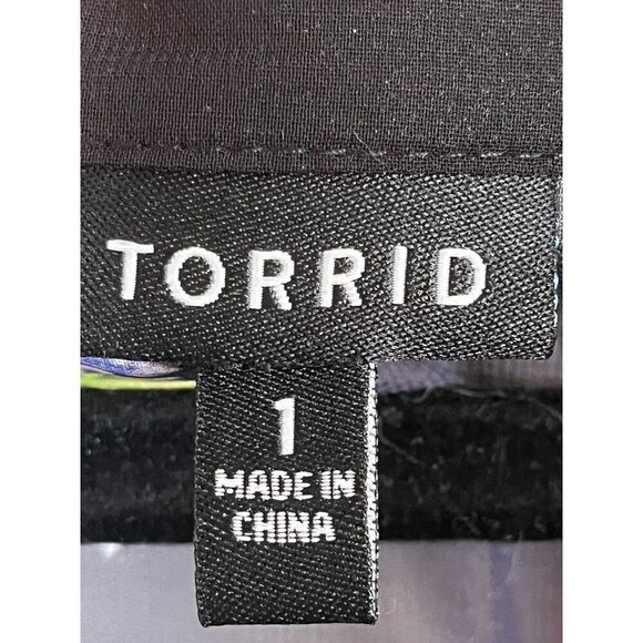 Torrid Floral Maxi Dress 1X Black Tropical Goth Fairy Whimsygoth Boho Western - Picture 2 of 16